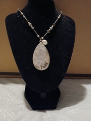 Vintage fashion statement faith necklace